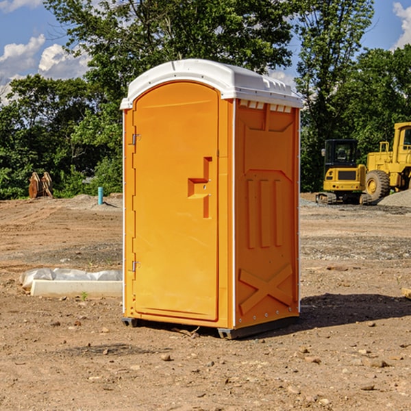 how often are the portable restrooms cleaned and serviced during a rental period in Habersham County GA